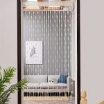 PINDIA Sheer 1 Pc Decorative Heart Curtain Room Door Curtain – White 6Ft, Rod Pocket Curtains, Polyester Blend, Heart Net Patch