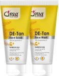 Qraa De Tan Combo Pack | Scrub 100gm, Face Wash 100gm |Helps In Tan Removal & Dirt| (200gm)(2 Items in the set)