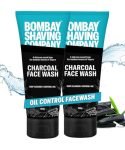Bombay Shaving Company Charcoal Face Wash For Men | Anti Pollution And Brightening | Oil Control Face Wash For Men – 2 X 100G
