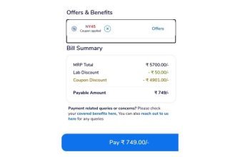MediBuddy April Loot : Flat ₹4950 Off On MediBuddy Vitamin D + Full Body Health Check-Up.70+ Lab Test Package (Vitamin D + Full Body Check-Up + Diabetes +  calcium  + Thyroid (T3/T4/TSH) Worth ₹5700 @749.Apply Coupon : NY45Link : Bonus : Get Free 1 Month JioSaavn Pro Subscription (Worth ₹299).Pay Via CRED & Get Upto ₹200 Cashback.•