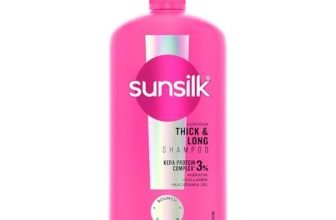 Sunsilk Luscious Thick & Long Shampoo 1L || With 3% Kera-Protein Complex For Thicker, Fuller & Bouncier Hair
