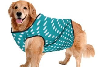 Sage Square Funky Soft Material Dog T-Shirt | Cool/Funky Print Pet | Soft Light Weight | Comfortable & Breathable Dog Clothing | Trendy Vest Outfit (XLarge – 26 inch) (Polka Sky Blue)
