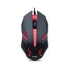 GEONIX Vigor R7 Wired Gaming Mouse with 1200 DPI, PVC Cable, 3 Buttons, Center Click, 1 Year Warranty (Black Red)