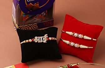 Cadbury 4 Rakhi Combo For Brother Bhabhi Kids With Celebration Chocolate Gift Pack/Rakshabandhan With Gift For Brother With Chocolate Combo/Lumba/Pearl Designer/Greeting Card