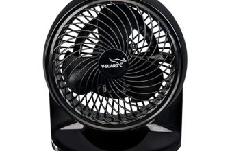 V-Guard Spinny Pro 180 Mm Table & Wall Fan | 2100 Rpm High-Speed Motor | 353 Cfm Airflow | 3 Speed Settings | 90° Adjustable Tilt | Energy-Efficient 30 W | Durable Abs Build | Black