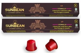 SUNBEAN Nicamalai Gourmet Coffee Capsules Box | Intensity – 9 | Nespresso® Compatible | Single Serve | Medium-Dark Roast | Pack of 20