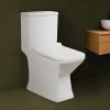Hindware Italian Collection Prima One-Piece Ewc For Bathroom | S-220 Trap | Made Of Ceramic | 10-Year Warranty | Wash Down Flushing | Water Saving Feature | Soft Close Seat Cover