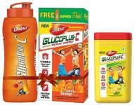 Dabur Gluco Plus C Orange – 1 Kg (Free Sipper with pack) & Dabur Gluco Plus C Lemon – 400gm