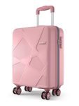Safari Pentagon Pro 8 Wheels 55Cm Cabin Size Trolley Bag, Hard Case Polypropylene, 360º Wheeling Small Carry-On Luggage, Suitcase For Travel, Trolley Bags For Travel, Rose Gold
