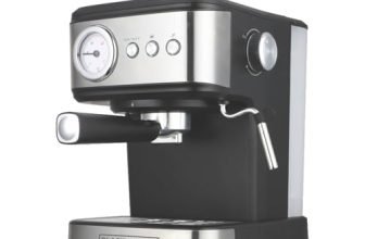 Black+Decker Bxcm1001In 1100W 10-Cup 15 Bar Expresso Coffee Maker | 1.5L Water Tank Capacity | Anti-Drip Feature | Auto Keep-Warm Function | 2-Year Warranty -(Black+Grey)