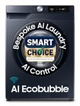 Samsung Smart Choice 9 Kg, 5 Star, Ai Control, Ai Ecobubble, Super Speed, Wi-Fi, Hygiene Steam With Inbuilt Heater, Digital Inverter, Fully-Automatic Front Load Washing Machine (Ww90Dg6U24Astl, Navy)