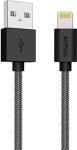 AirPlus AX-905-BLK 8 Pin Lightning to USB Cable for Smartphone – 3.3 Feet (1 Meter) (Black, Pack of 1)