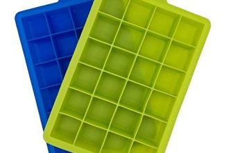 Clazkit Silicone Ice Cube Trays 2 Pcs Square Pop Up Ice Cube Mold Trays with 24 Cavities for Freezer with Easy Release Flexible, Stackable Whiskey Bar Ice Cube Moulds (Multicolor)