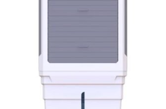 Bajaj DMH 85X 85L Desert Air Cooler | High Air Delivery with Turbo Fan Technology | 3-Side Honeycomb Cooling & 4-Way Swing | Inverter Compatible | 1 Year Warranty【White】