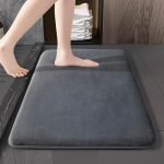 Vas Collections Bath Mats Non Slip Anti-Skid – Memory Foam Bathroom Shower, And Tub Rugs Super Absorbent – Quick Dry | Water Soak Reliable Bathroom Mat. (16″ X 24″, Grey)