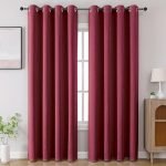 Cortina 80-90% Blackout Solid Door Curtains 7 Feet Set Of 2 – Thermal Insulated | Curtain For Living Room | Drapes For Bedroom | (7 Feet, Deep Wine/Burgundy)