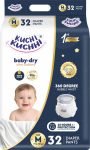 KUCHI KUCHHI Baby Diapers M-32 | Breathable, Soft & Leak-Proof | Comfortable Fit for Babies – M(32 Pieces)