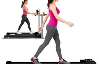 Lifelong Walking Pad Treadmill|3 Hp Brushless Motor|2-Level Manual Incline|Led Display|Foldable Design|Remote Control|110 Kg Capacity|8 Km/H Speed|Home Fitness Walking Machine Lltm183 (Black & Red)