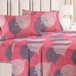 Vas Collection® 160 Tc Prime Collection 1 Double Bedsheet With 2 Matching Pillow Covers | Soft Brushed Microfiber & Wrinkle Free – 3 Pcs Set | 228X225 Cm Or 6 X7 Ft – Pink & Green