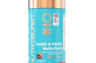 Nutriburst Multivitamin Gummies For Men And Women | Boosts Immunity, Energy & Overall Wellness | Vitamins A, B, C, D, E & Biotin | No Added Sugar | Health & Vitality | Mixed Berry Flavor | 100% Vegetarian | 60 Gummies
