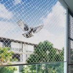 BENAVJI Bird Net for Balconies | Pigeon Net Anti Bird and Monkey Heavy Duty UV Stabilized HDPE Mesh with Installation kit White Color Size 4FTX6FT