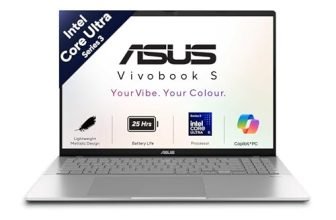 Asus Vivobook S16 (2026),Intel Core Ultra 5 325 (Series 3),Intel Igpu,16Gb Ram,512Gb Ssd,Oled, 16″(40 Cm),Windows 11,M365 Basic(1 Year),Office 2024, Cool Silver, 1.7 Kg, S3607Aa-Sh087Ws, Copilot+ Pc