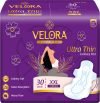 VELORA Premium Ultra Thin Trifold Sanitary Pads for Women XXL Size|320mm| Pack of 1 |30 Sanitary Pad