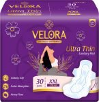 VELORA Premium Ultra Thin Trifold Sanitary Pads for Women XXL Size|320mm| Pack of 1 |30 Sanitary Pad