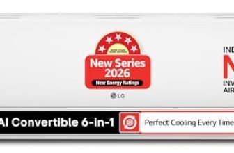 LG 1.5 Ton 5 Star,New star rated, Smart Inverter Split AC (Copper, AI Convertible 6in1,VIRAAT Mode, Faster Cooling & Energy Saving, 4 Way Swing, HD Filter with AntiVirus Protection, AS-Q19YNZE1,White)