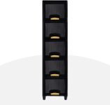 J K INTERNATIONAL 5 Compartments Plastic Chest of Drawers(Black)