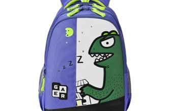 Gear Giant Monster Backpack 15″/20L Small Water Resistant School Bag/Casual Backpack/Daypack/Kids Bag For Boys/Girls (Blue-Green)