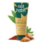 Nat Habit Ubtan Face Wash, Fresh Daily Tikta For Men & Women, Skin Brightening With Activated Wild Turmeric, Suitable For All Skin Types, Chemical & Sulphate Free, 100g