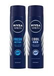 Nivea Unisex Fresh Active Deodorant Spray (Active Deo + Cool Kick Deo), 1 Count