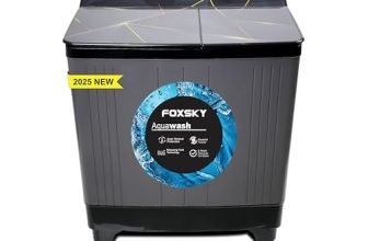 Foxsky 11 Kg 5 Star Semi-Automatic Top Loading Washing Machine Appliance (2024 Model, Powerful Motor, Effective Wash Pulsator, 1500 Rpm & Castors)