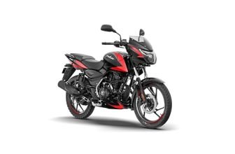 Bajaj Pulsar 125 Disc Carbon Graphics Motorcycle, Split Seat, Ebony Black Racing Red, Booking for Ex-Showroom Price