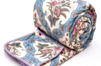 COZY FURNISH Super Soft Double Bed Dohar 84×96 Inches, Brushed Microfiber Cotton AC Blanket, Lightweight Flannel Throw, Lahariya Fabric Edging, Summer & AC use Mild Winter, Machine Washable