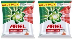 Ariel Complete + Detergent Washing Powder- 4Kg Value Pack (Pack Of 2)