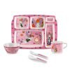 Cello Kidzbee Pentameal Tinker Bell Melamine Meal Set For Kids, Set Of 5, Light Pink | Bpa Free And Food-Grade Material | Attractive And Kidfriendly Designs | Break Resistant & Durable Set