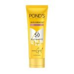 Pond’S Sun Miracle Spf 50 Pa+++ Crème Gel Sunscreen -Protect & Bright, With 3% Niacinamide, Fade Dark Spots In 4 Weeks, Lightweight, No White Cast 50G