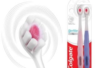 Colgate Gentle Ultrafoam Ultra Soft Bristles Manual Toothbrush For Adults, 2 Pcs, Soft Bristles For Superior Clean, Assorted