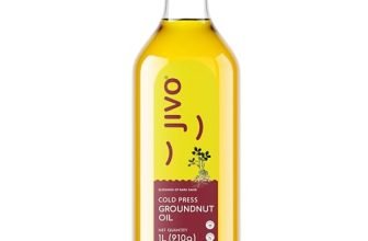 Jivo Groundnut Oil 1 Litre | Cold Pressed, Unrefined Peanut Oil for Cooking | Vitamin A & D Fortified, Chemical-Free Ground Nut Oil 1L