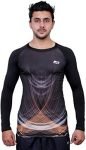 Vector X 022-A Round Neck Printed T-Shirt, Men’s Medium (Black)