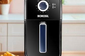 Borosil Best Air Fryer | 4 In 1 Function With Quickfry Technology, Auto Off Function | Air Fryer For Bake, Grill, Roast, Reheat Etc. | 90% Less Oil | 2 Year Warranty | Black (3.6 L)