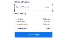 MediBuddy Mother’s Day Loot : Flat ₹5151 Off On MediBuddy Vitamin D + Full Body Health Check-Up.70+ Lab Test Package : Vitamin D + Full Body Check-Up + Diabetes + calcium + Thyroid (T3/T4/TSH) Worth ₹5900 at ₹749.Apply Coupon : NY55Link : Bonus : Get Free 1 Month JioSaavn Pro Subscription (Worth ₹299).Pay Via CRED & Get Upto ₹200 Cashback.