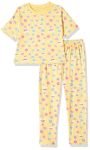 T2F Girls Cotton Printed Oversized Fit Crop Top And Pant Pajama Set