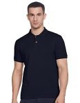 Arrow Men’S Solid Blue Half Sleeve Regular Fit Cotton Polo T-Shirt