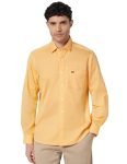 Arrow Men’S Solid Full Sleeve Slim Fit Cutaway Collar Cotton Casual Shirt