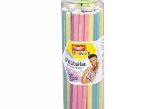 Flair Creative Pastela Wooden Pencils – Pack Of 50 Premium Hb Graphite Pencils | Vibrant Pastel Colors| Break-Resistant Lead| Eco-Friendly Wood| Ideal For Office, School & Art