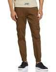 Amazon Brand – Symbol Men’s Stretchable Cargo Jogger Pants|Chinos|Casual Trousers (Slim Fit) (Twill_34), Brown
