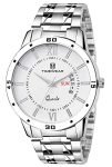 TIMEWEAR Formal Day Date Stainless Steel Watch Collection For Men Analogue Men’s Watch(White Dial & Silver Colored Strap)-221Wdtg